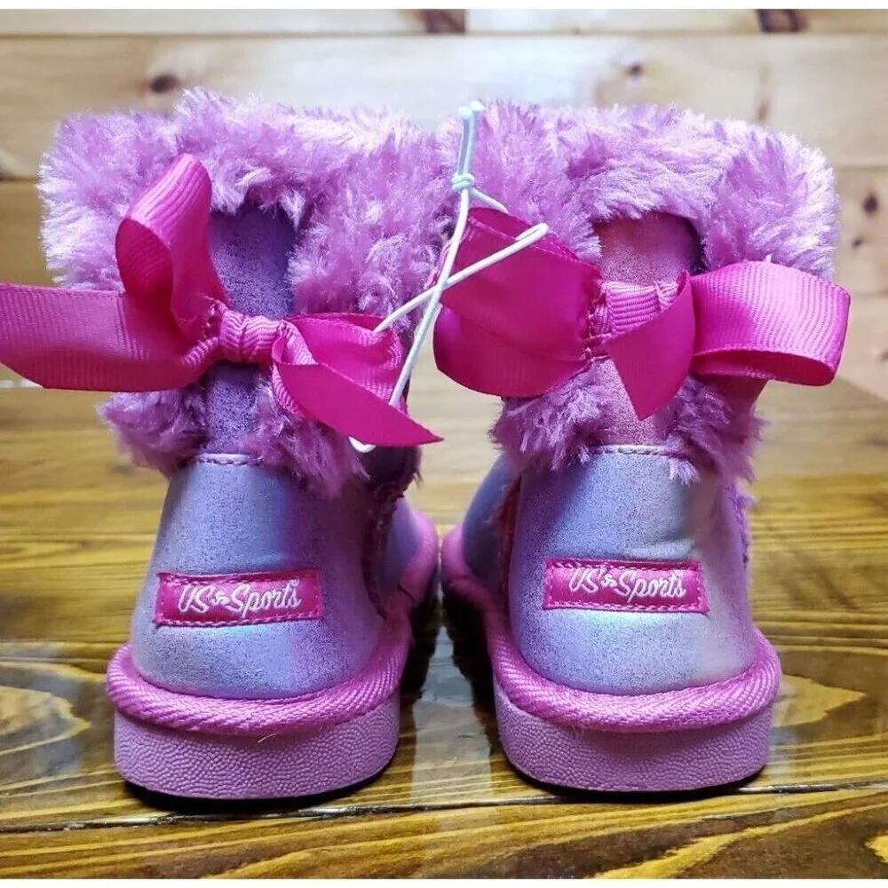 Brand New - US & Sports- Little Girls Pink Toddler Boots Size 9